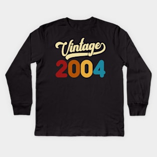 2004 Vintage Gift 16th Birthday Retro Style Kids Long Sleeve T-Shirt